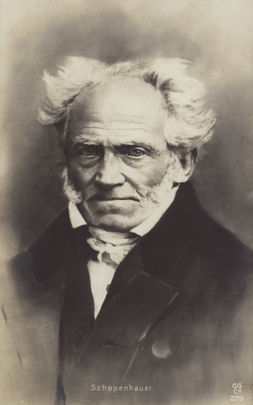 Arthur Schopenhauer (1788-1860), Duits filosoof (z/w foto) door German Photographer