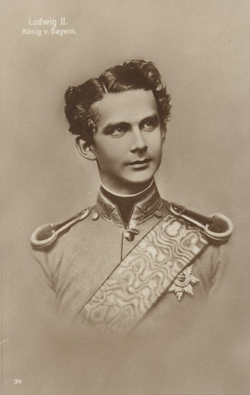 Ludwig II (z/w foto) door German Photographer