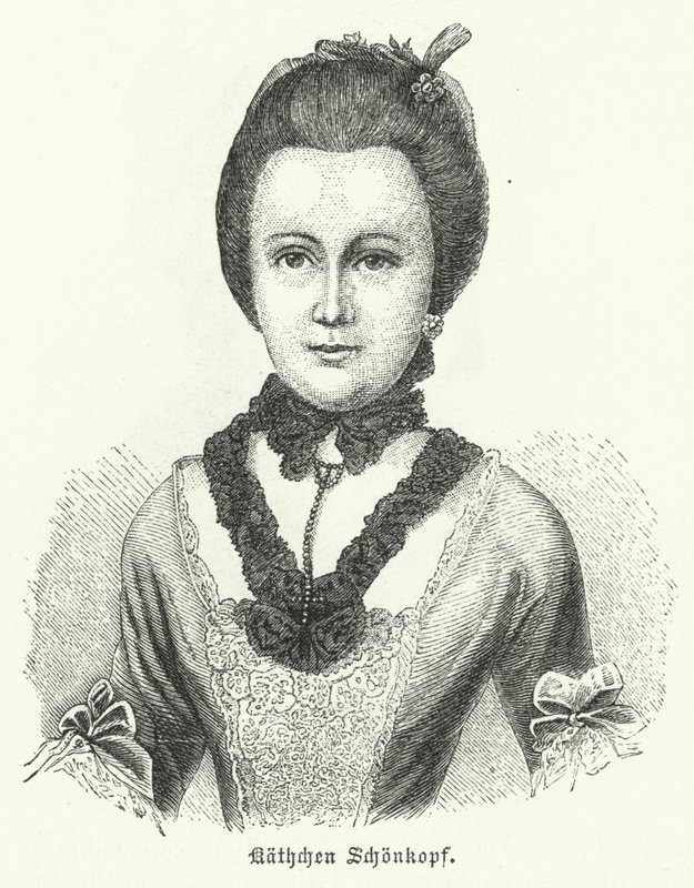 Anna Katharina Schoenkopf (1746-1810), inspiratie voor Duitse auteur Johann Wolfgang Goethes liefdesgedichten Annettenlieder door German School