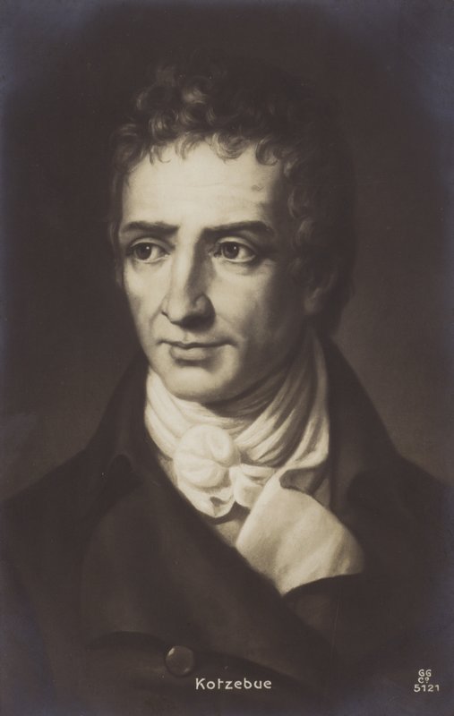 August Kotzebue (1761-1819), Duits dramaturg en schrijver (litho) door German School