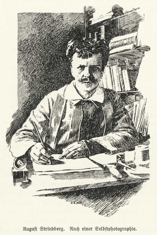 August Strindberg, Zweedse toneelschrijver, romanschrijver, dichter en kunstenaar door German School