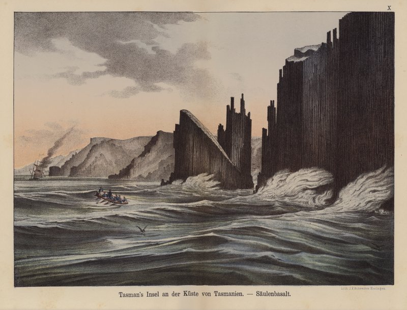 Basaltkolommen op Tasman Island, Tasmanië, Australië door German School