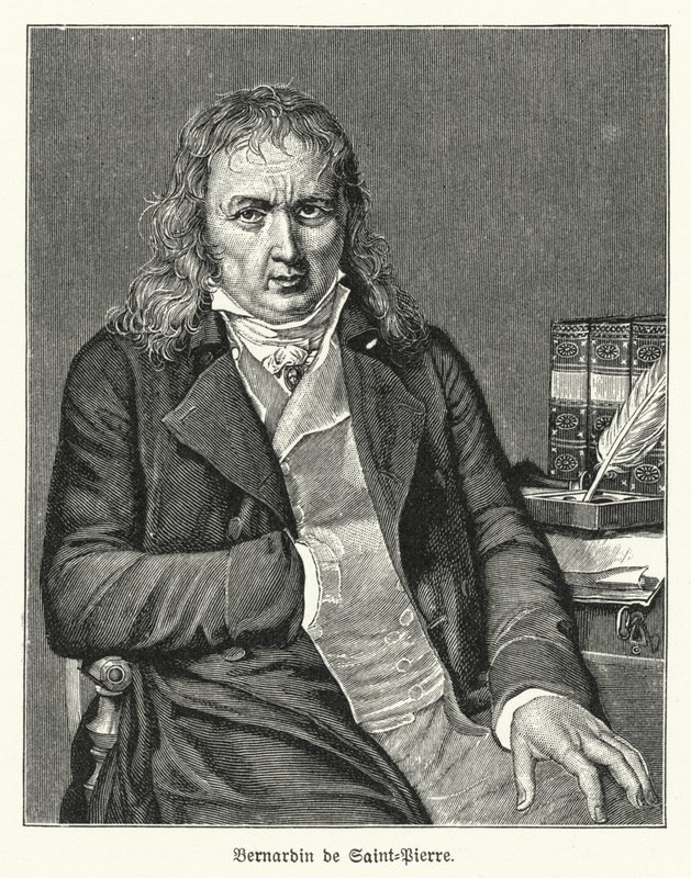 Bernardin de Saint-Pierre, Franse romanschrijver en botanicus (litho) door German School