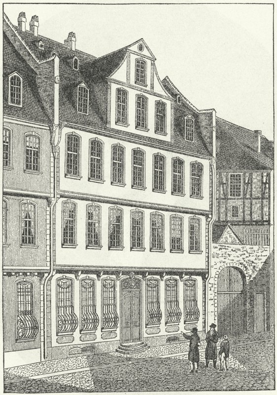 Geboorteplaats van de Duitse schrijver en staatsman, Johann Wolfgang von Goethe, Frankfurt, Duitsland door German School