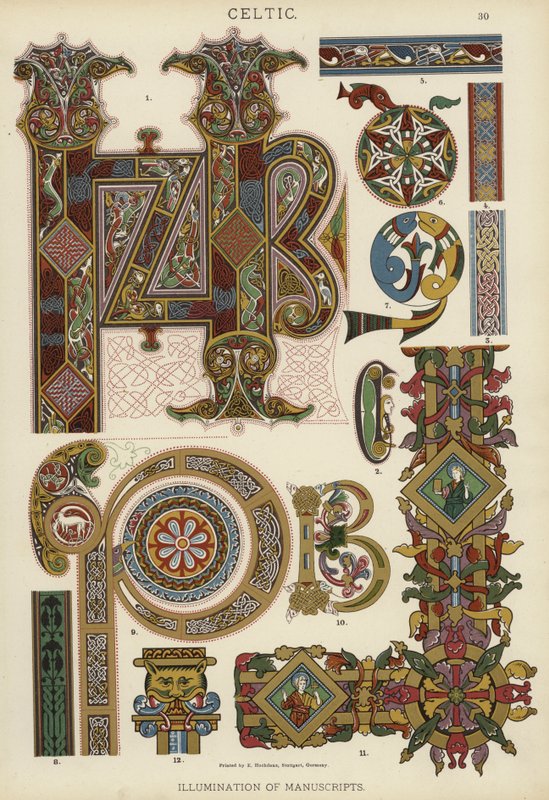 Keltisch, Manuscriptverlichting door German School