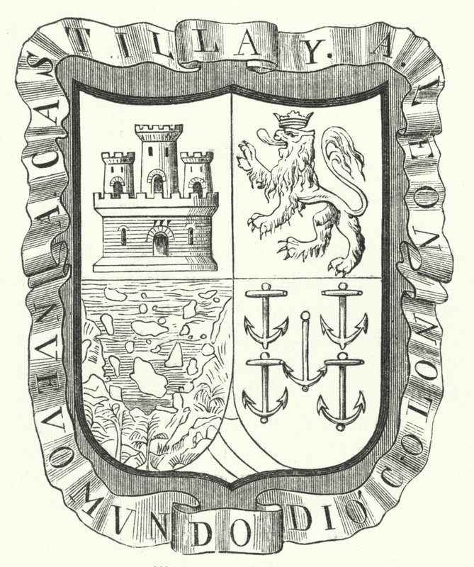 Wapen van Christoffel Columbus (gravure) door German School