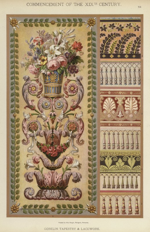 Begin van de 19e eeuw, Gobelin Tapestry en Kantwerk door German School