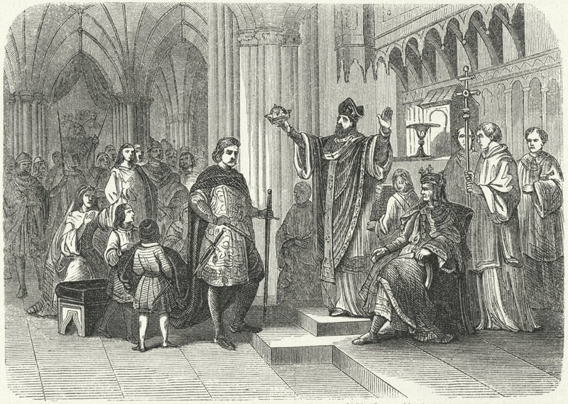 Kroning van Hendrik de Jonge Koning door Roger, Aartsbisschop van York door German School