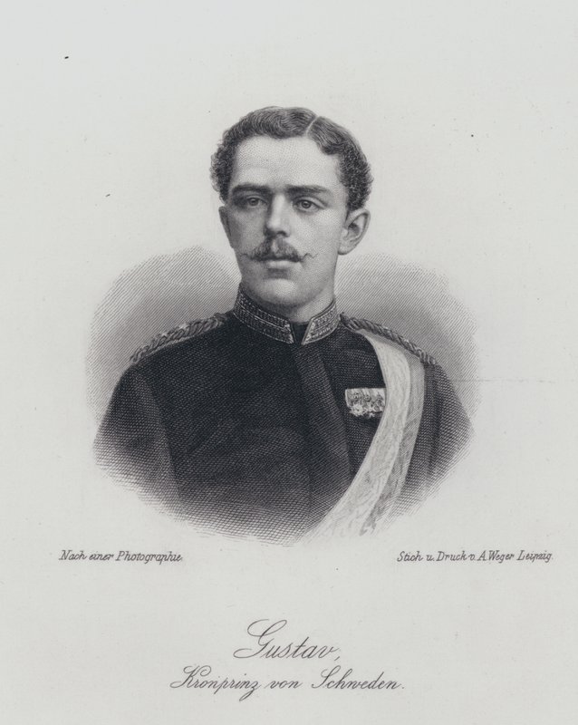 Kroonprins Gustaf van Zweden, de toekomstige koning Gustaf V door German School