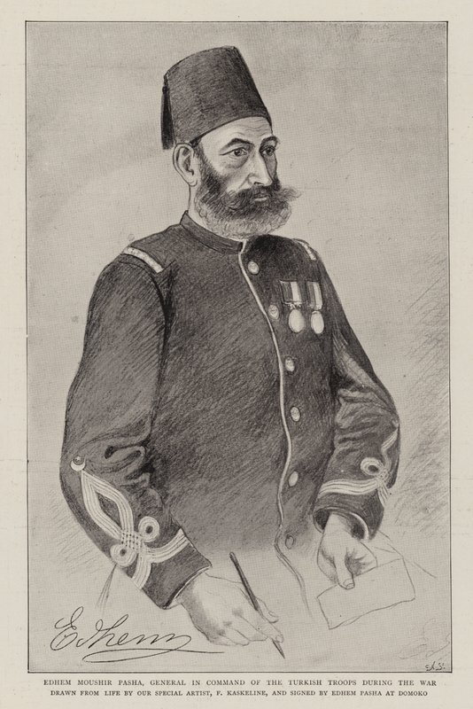 Edhem Moushir Pasha, generaal in bevel van de Turkse troepen tijdens de oorlog door German School