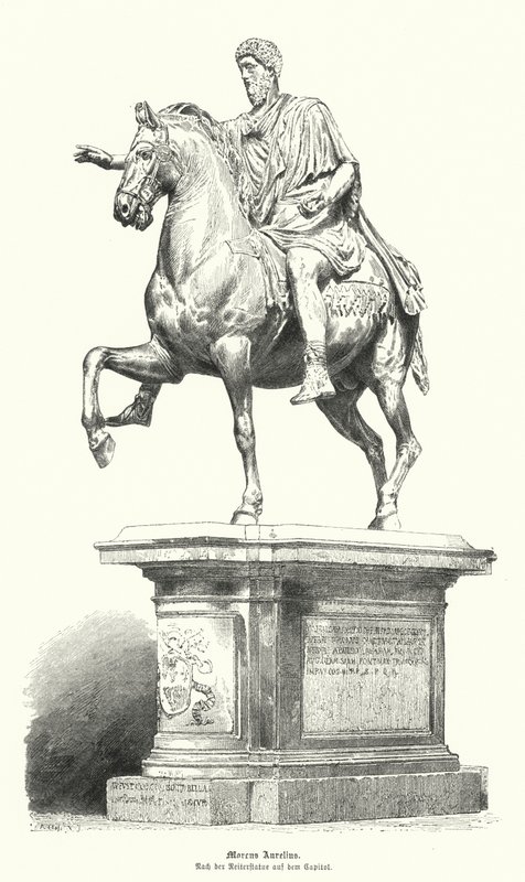 Ruiterstandbeeld van Marcus Aurelius, Romeinse keizer door German School