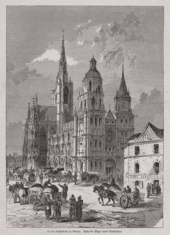 Kathedraal van Evreux, Normandië, Frankrijk door German School