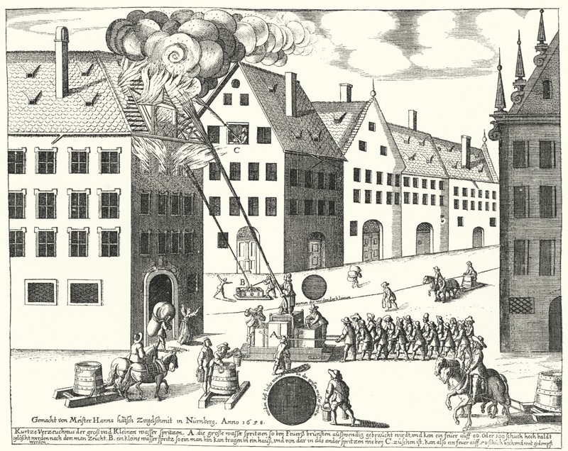 Brandweerlieden in Neurenberg door German School