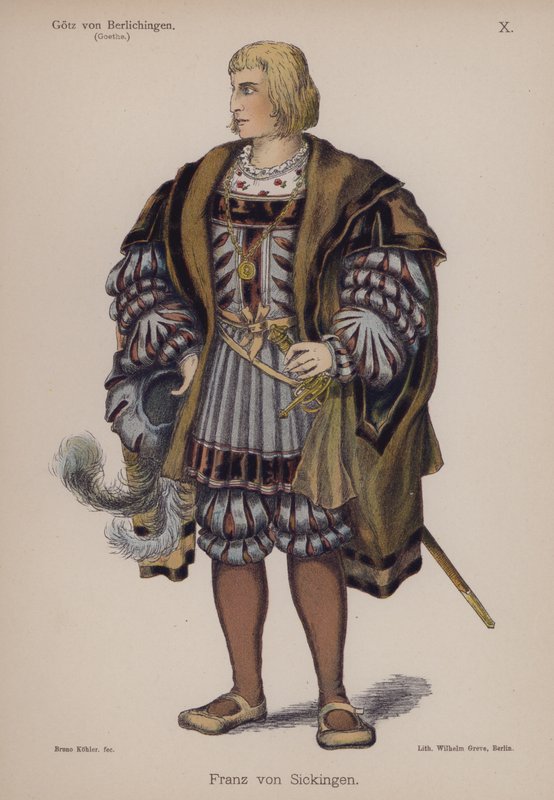 Franz von Sickingen, uit Götz von Berlichingen door Goethe door German School