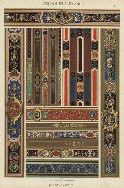 Franse renaissance, plafondschildering door German School