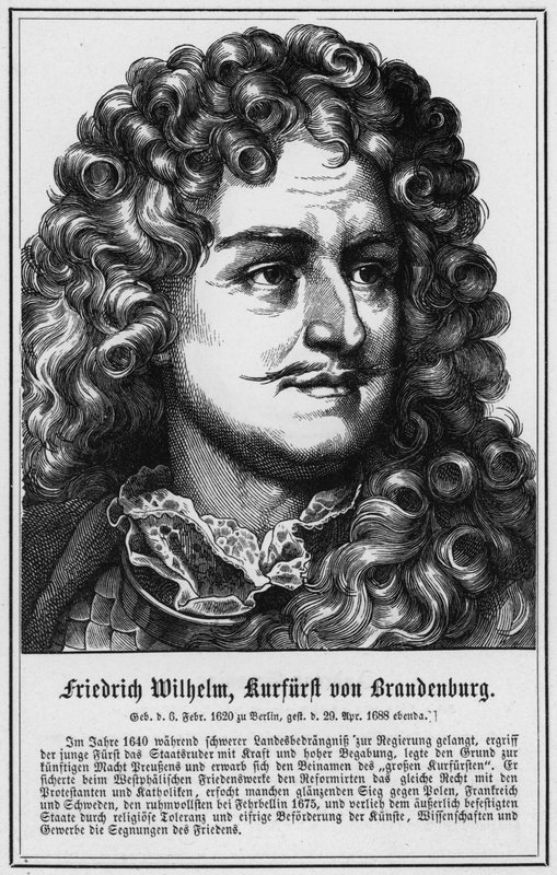 Friedrich Wilhelm, keurvorst van Brandenburg door German School