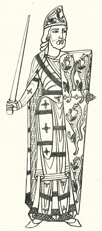 Geoffrey Plantagenet, graaf van Anjou (gravure) door German School