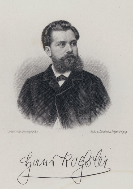 Hans von Koessler, Duitse componist, dirigent en muziekleraar (gravure) door German School