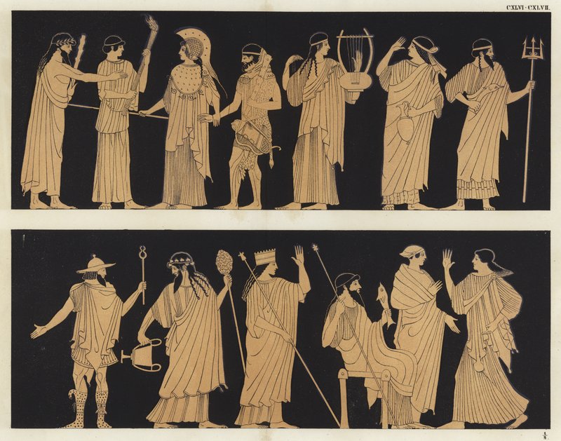 Herakles en Athena door German School