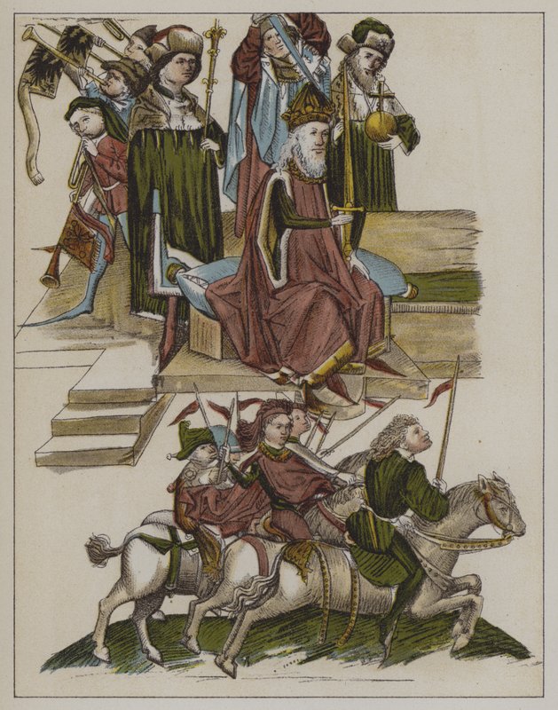 Investituur van Frederik I van het huis Hohenzollern als keurvorst van Brandenburg op het Concilie van Konstanz, 18 april 1417 door German School