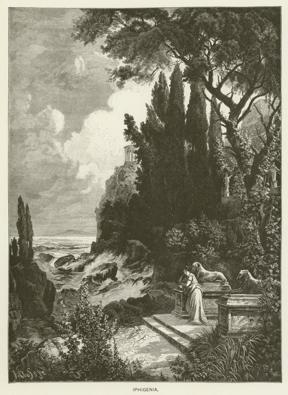 Iphigenia door German School