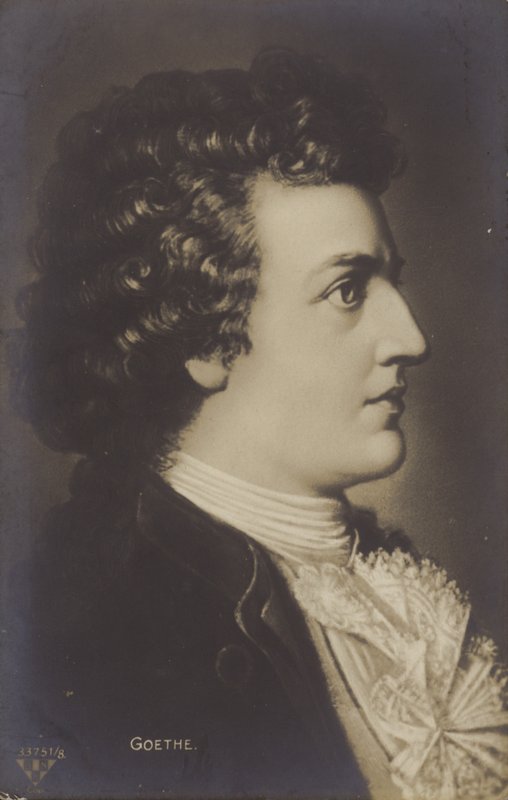 Johann Wolfgang von Goethe (1749-1832), Duits dichter, romanschrijver en toneelschrijver (litho) door German School