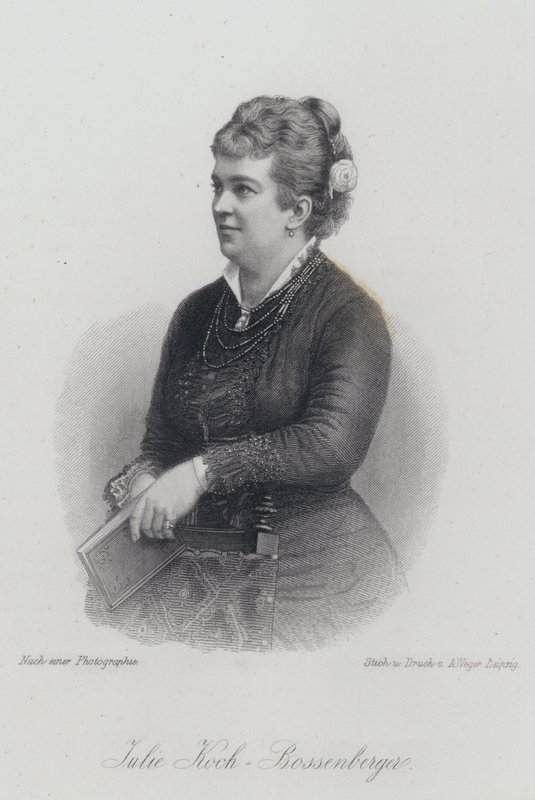 Julie Koch-Bossenberger, Duitse operazangeres en actrice (gravure) door German School