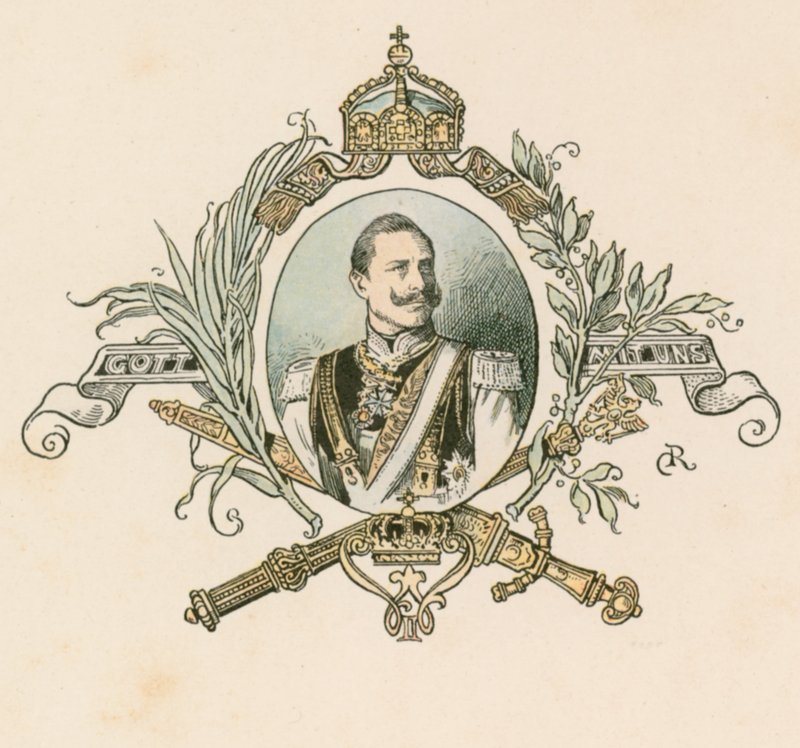 Kaiser Wilhelm II, Duitse keizer en koning van Pruisen (1859-1941) door German School