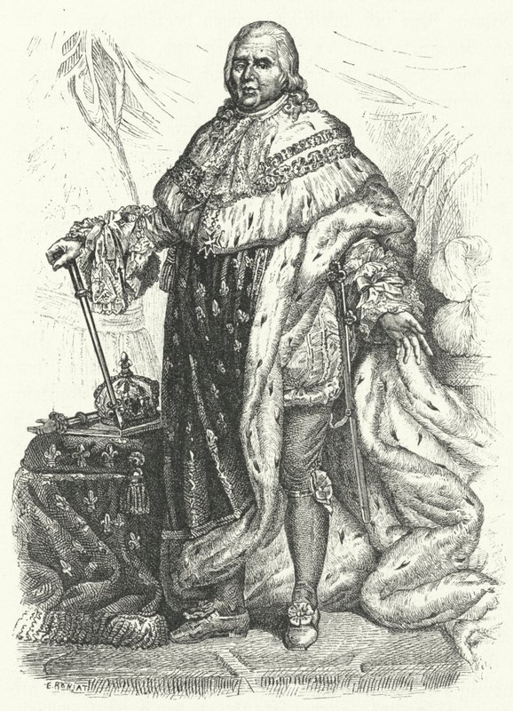 Lodewijk XVIII, Koning van Frankrijk door German School