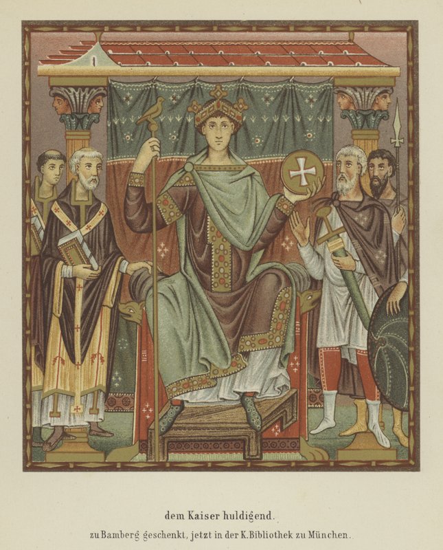 Hulde brengen aan de Heilige Roomse Keizer Otto III door German School