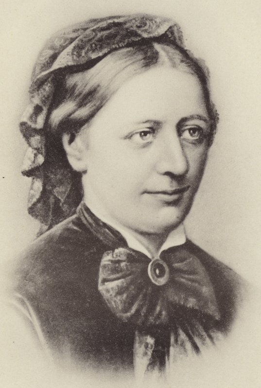 Portret van Clara Schumann door German School