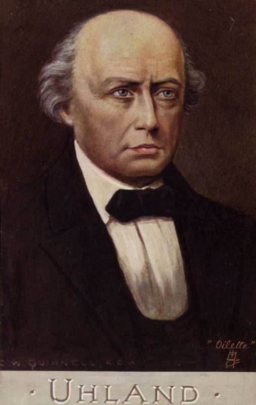 Portret van Ludwig Uhland door German School