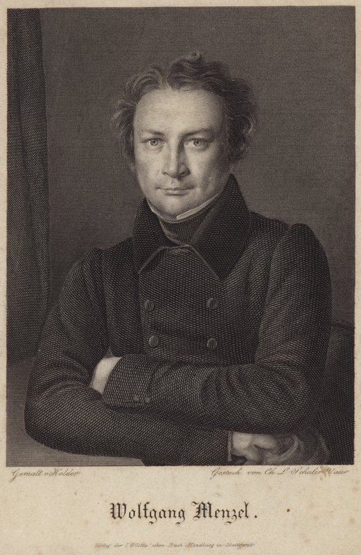 Portret van Wolfgang Menzel door German School
