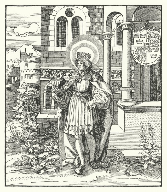 St. Edward de Martelaar, Koning van Engeland door German School