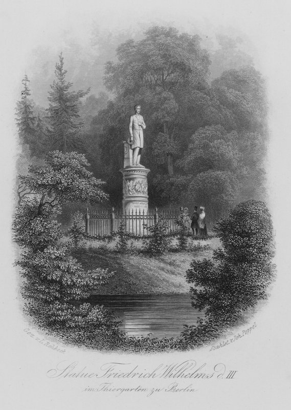 Standbeeld van Frederik Willem III van Pruisen in de Tiergarten, Berlijn door German School