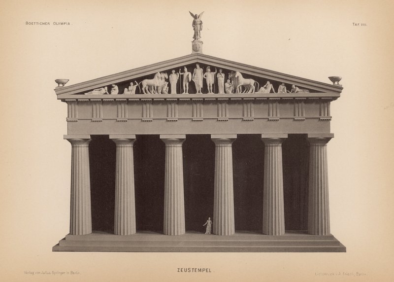Tempel van Zeus, Olympia, Griekenland door German School