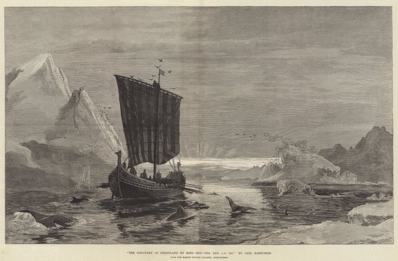 De ontdekking van Groenland door koning Erik de Rode, AD 983 door German School