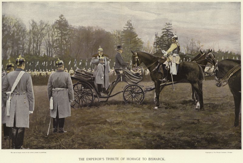 Het eerbetoon van de keizer aan Bismarck door German School