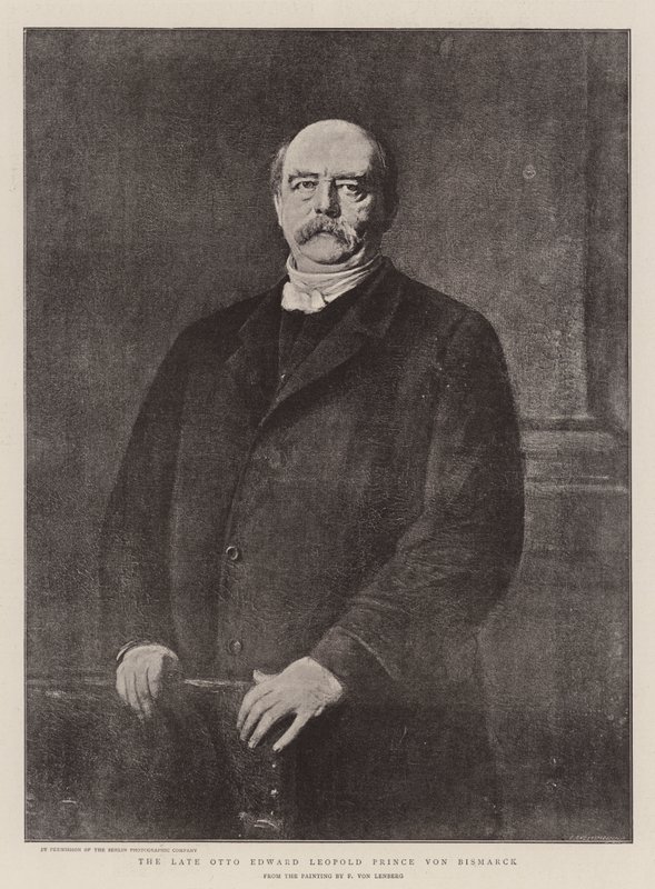 De overleden Otto Edward Leopold Prins von Bismarck door German School