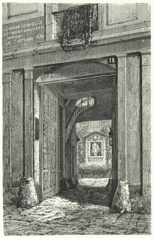 Het huis in Parijs waar de Franse toneelschrijver Pierre Corneille in 1684 stierf door German School