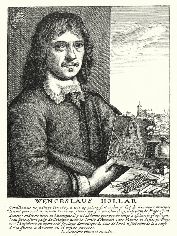 Wenceslaus Hollar, Boheemse tekenaar, etser en illustrator (gravure) door German School