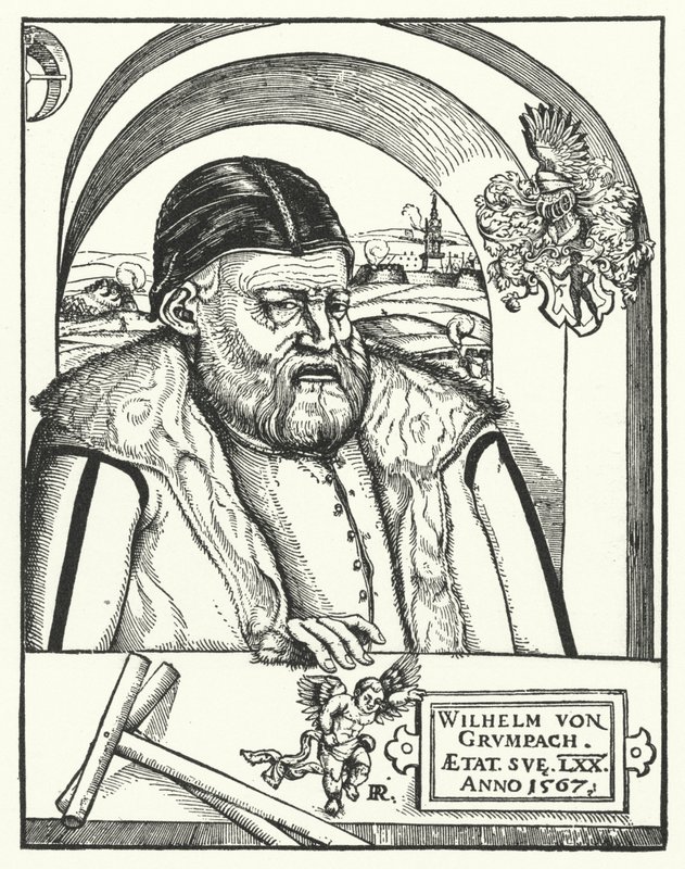 Wilhelm von Grumbach, Duitse ridder en avonturier (gravure) door German School