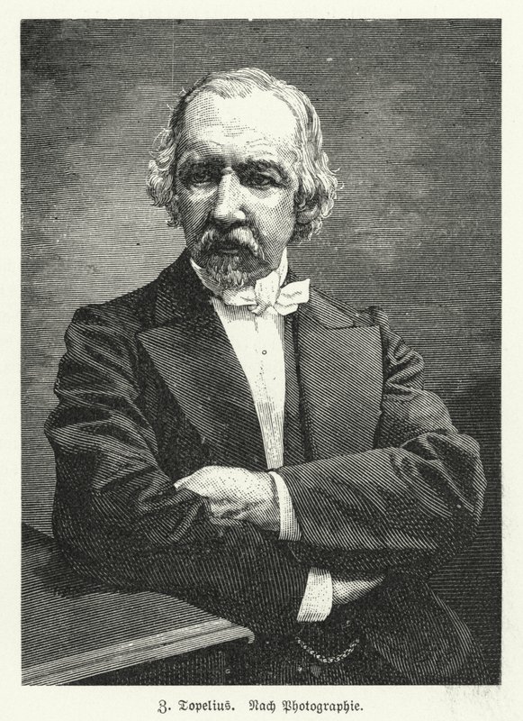 Zachris Topelius, Zweedstalige Finse romanschrijver, dichter, journalist en historicus (litho) door German School