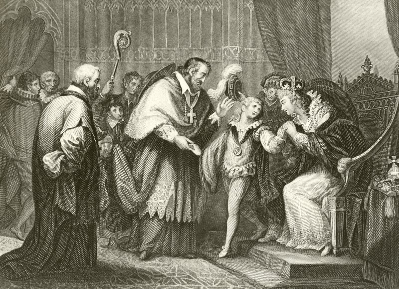 Edward, Hertog van York neemt afscheid van zijn moeder door Giovanni Battista Cipriani
