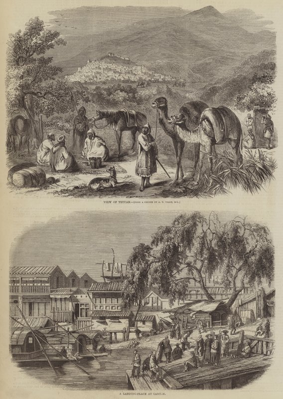 Chinese schetsen door Godfrey Thomas Vigne