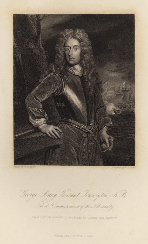 George Byng Viscount Torrington door Godfrey Kneller
