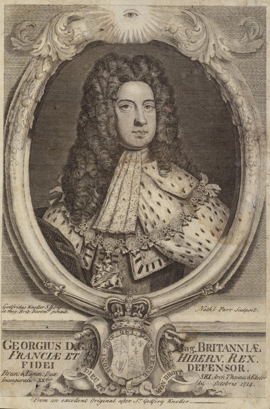 Koning George I van Groot-Brittannië en Ierland door Godfrey Kneller