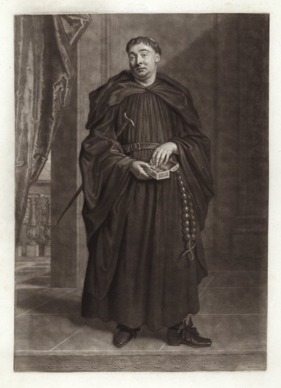 Portret van Anthony Leigh als Vader Dominic in De Spaanse Monnik door Godfrey Kneller