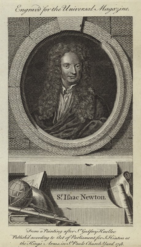 Sir Isaac Newton door Godfrey Kneller