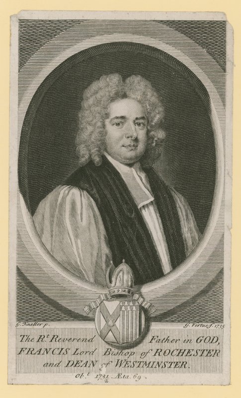 De Zeer Eerwaarde Vader in God, Francis Lord Bishop van Rochester en Decaan van Westminster door Godfrey Kneller